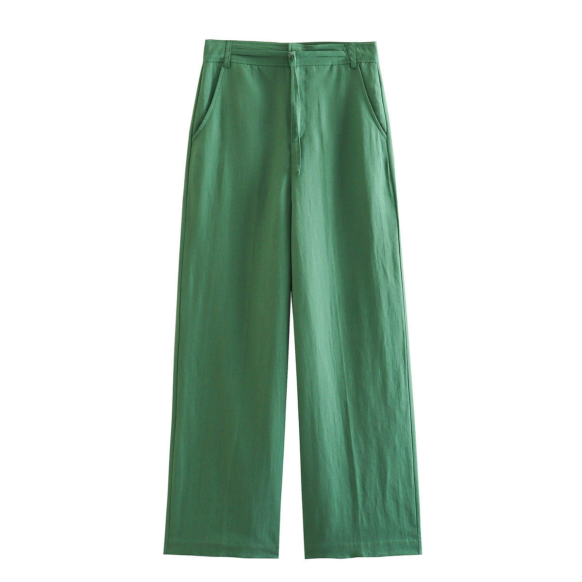 Conjunto de lino de chaqueta, top halter y pantalón