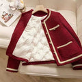 Chaqueta roja elegante de manga larga