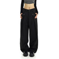 Pantalón plisado unisex de pierna ancha