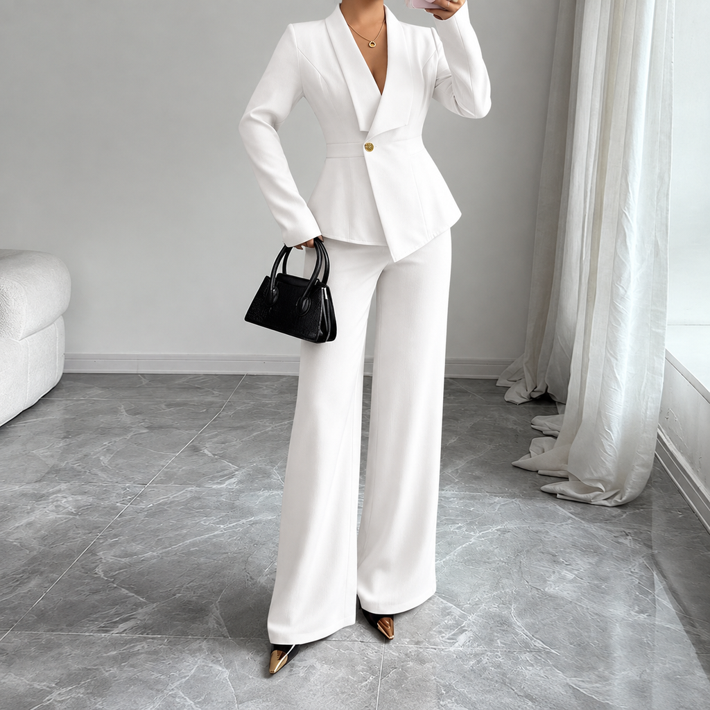 Conjunto elegante de dos piezas con pantalón